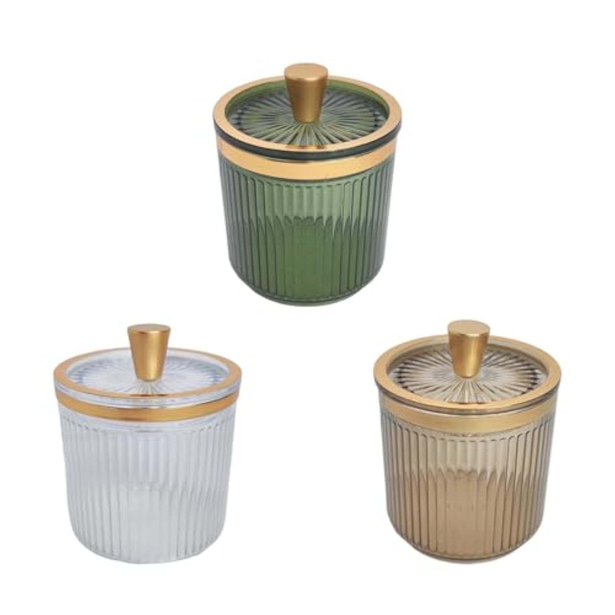 6x Multifunctional Makeup Cotton Swab Ball Holder Jar